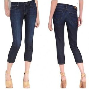 Paige Roxbury Crop Dark Blue Denim Size:31 excellent condition